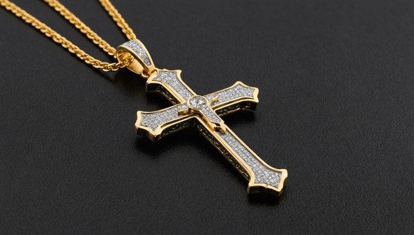 Pendentif croix homme luxe : élégance et force réunies